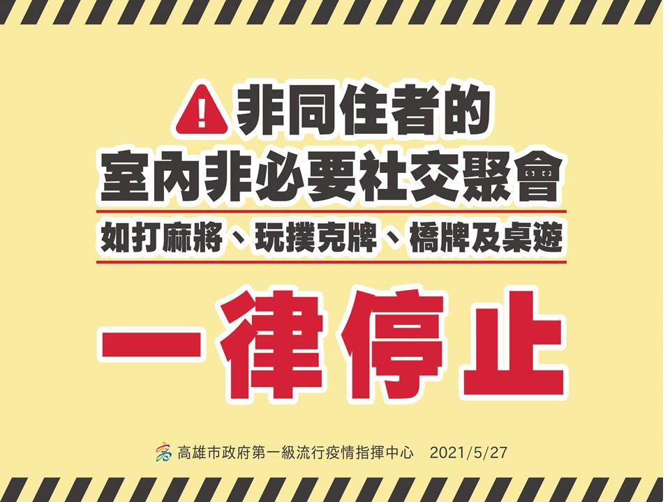 非同住者的室內非必要社交聚會一律禁止